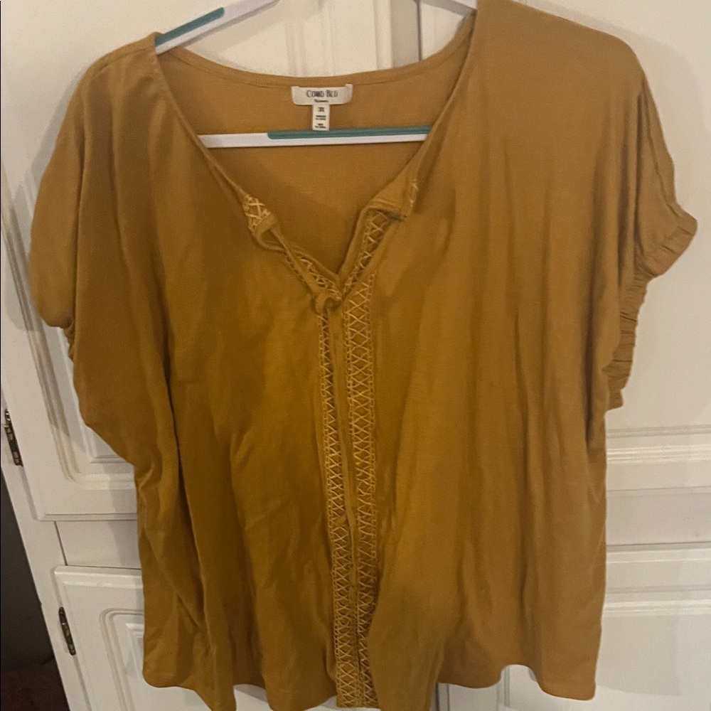 Mustard Yellow Women's Top Brand Como Blu